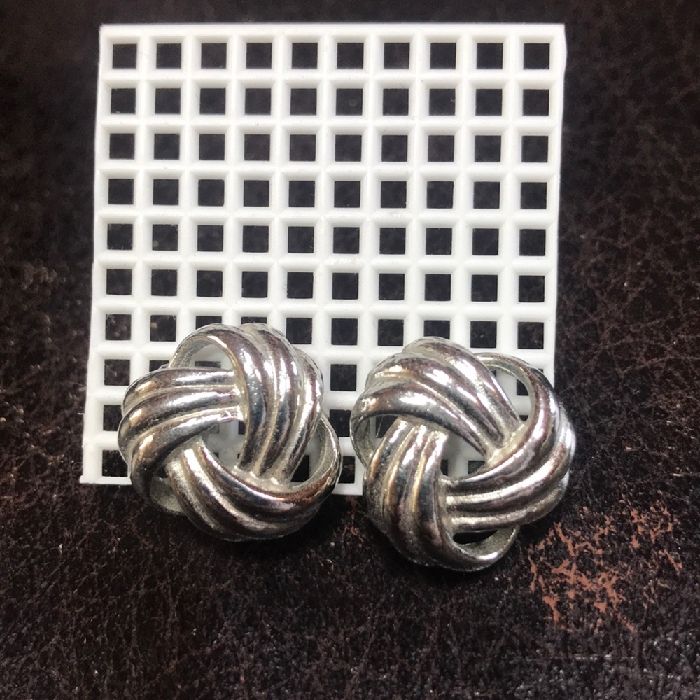 Silver Knot Earrings